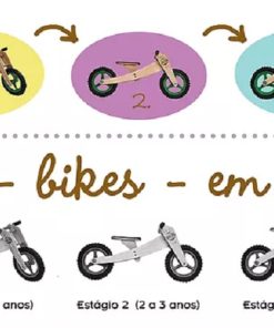 Alternative view of Bicicleta de Equilíbrio de Madeira Woodbike – Vermelha